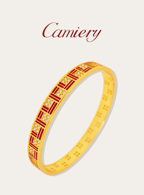 点钻传福手镯女轻奢手镯黄金仿真