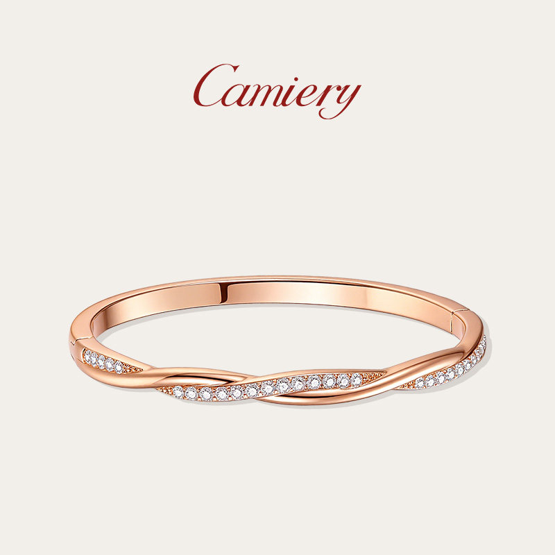 CAMIERY莫比乌斯环手镯轻奢小众精致高级感饰品18k玫瑰金镯子