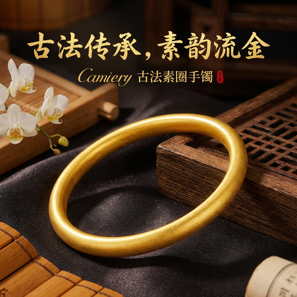 胖东来同款金饰沙金手镯轻奢小众精致三金五金首饰结婚仿真送礼物
