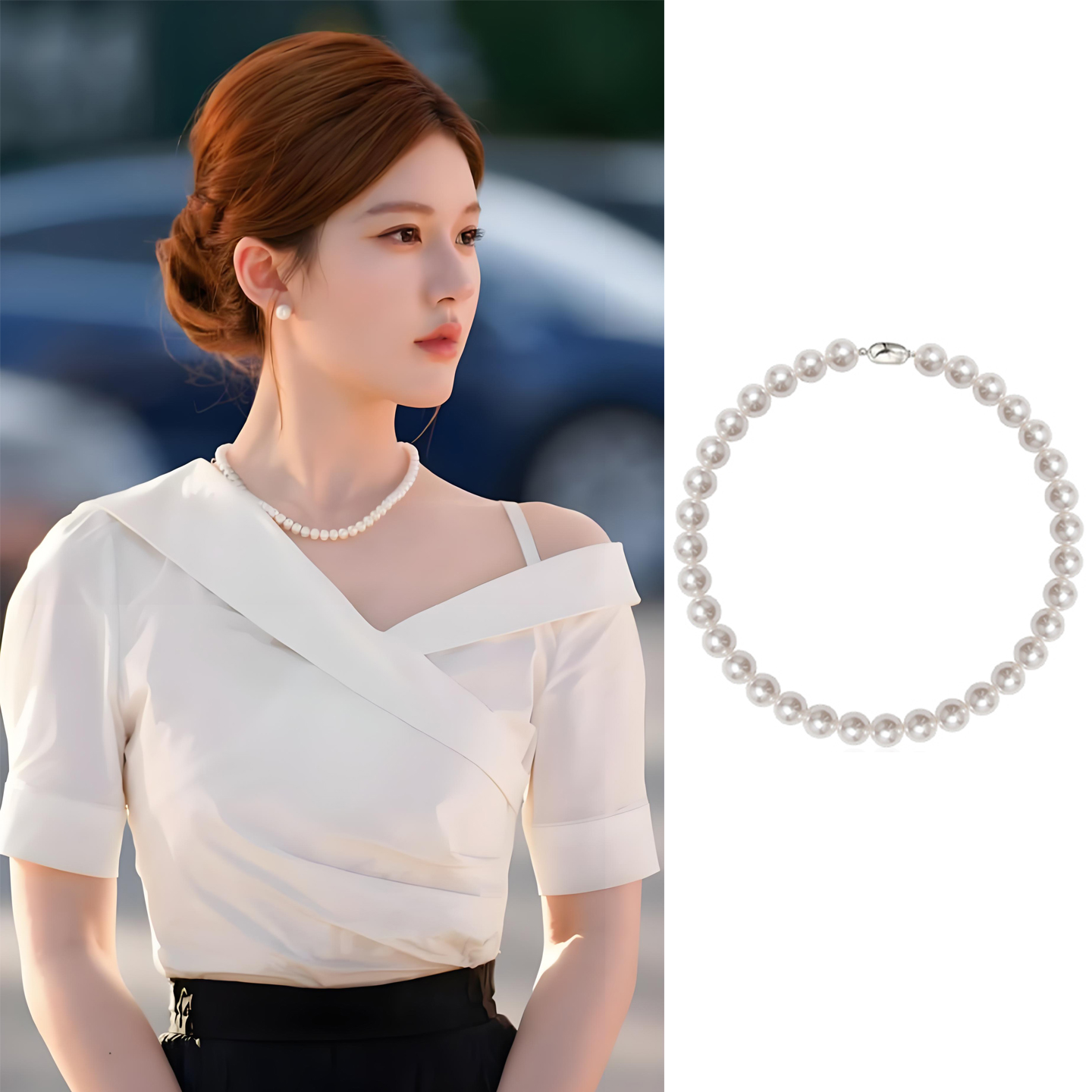 许我耀眼赵露思许妍同款珍珠项链