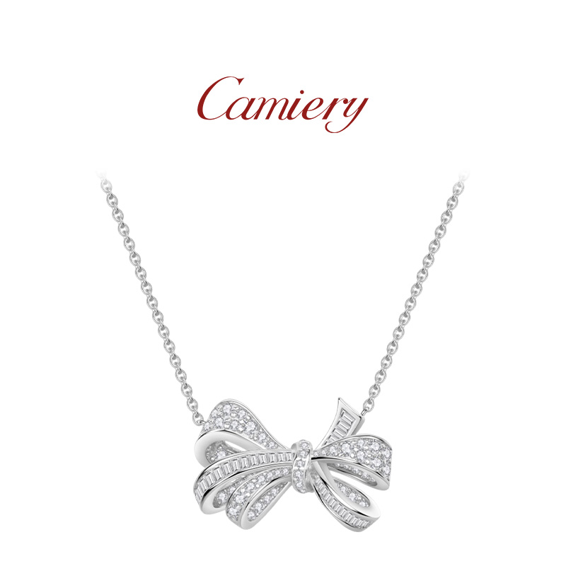 满钻蝴蝶结项链高级感轻奢配饰女