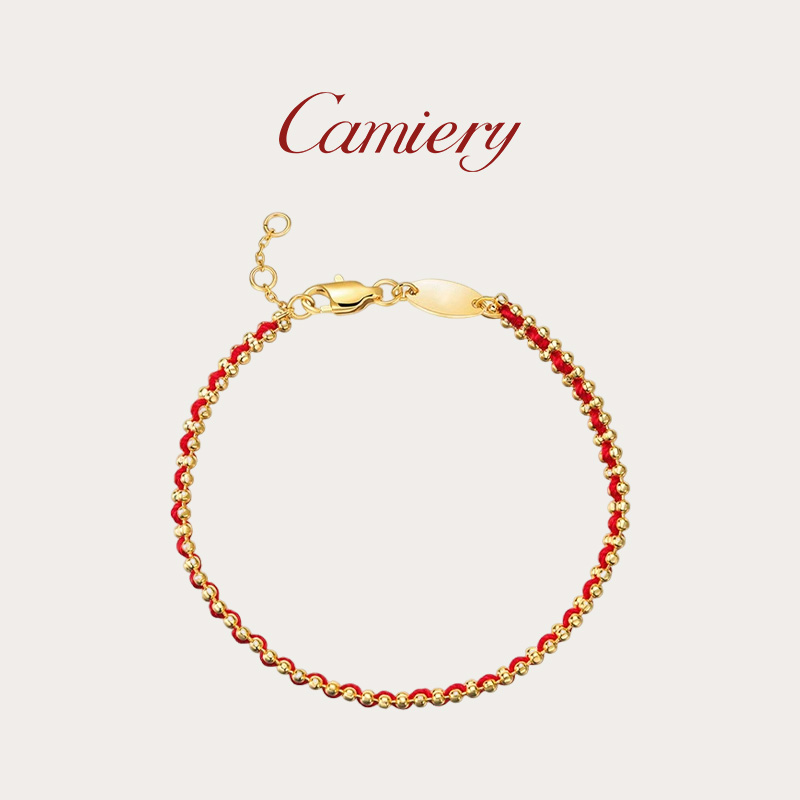 CAMIERY【新店冲量】经典编织红绳手链 镀18K金 高级感遇水不褪色