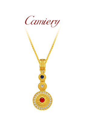 CAMIERY【转运爆款】百转吉祥项链 镀24K金保色 招财保平安福禄