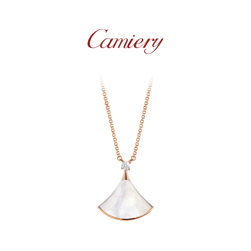 2025新款白贝母小扇形裙子项链