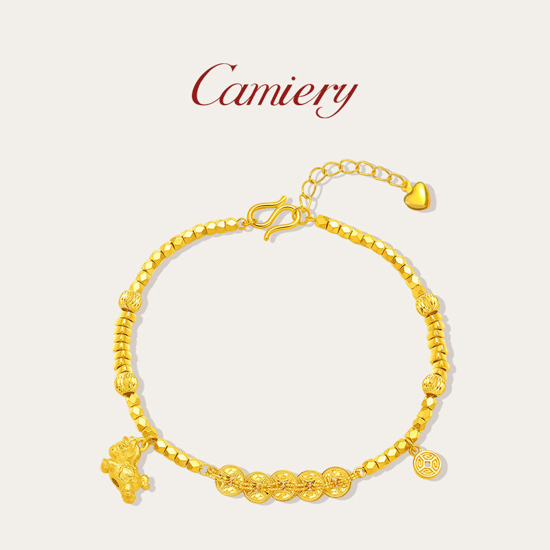 CAMIERY碎碎冰马上有钱五帝钱手链女轻奢小众精致马年本命年手链,饰品/流行首饰/时尚饰品新,手链,淘宝优惠券,粉丝福利购,淘宝优惠卷
