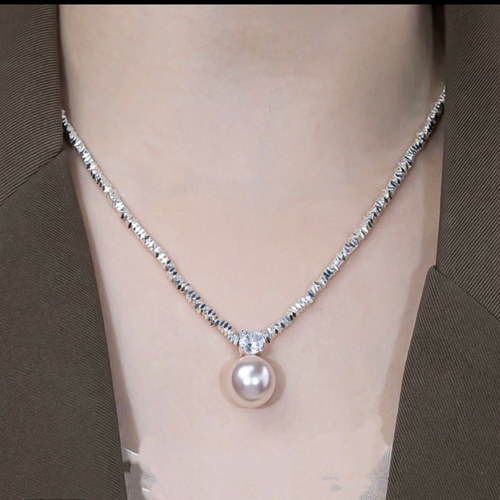 碎银子珍珠项链日常百搭配饰女