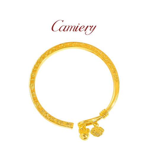 CAMIERY 百搭时尚铃铛蝴蝶结手镯气质复古好看轻奢小众精致手镯