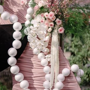 饰品 新款 婚庆道具泡沫球串迎宾牌装 饰婚礼舞台背景装 饰市场橱窗装