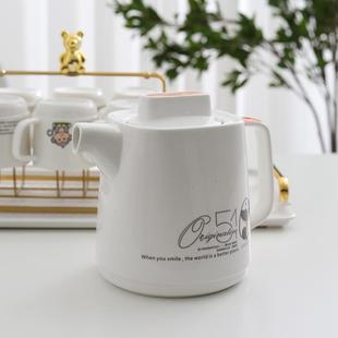 客厅水套套装 简约冷水壶 杯具陶瓷茶具茶壶可装 开水家用带托盘欧式