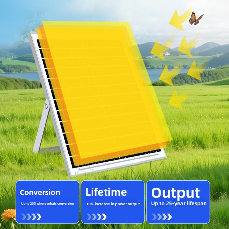 充12V电瓶电池全新光伏单晶硅太阳能板30瓦发电充电池板家用18v