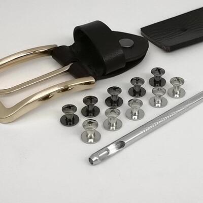 针扣皮带螺丝打孔器 腰带扣头十字子母铆钉裤带固定连接皮DIY配件