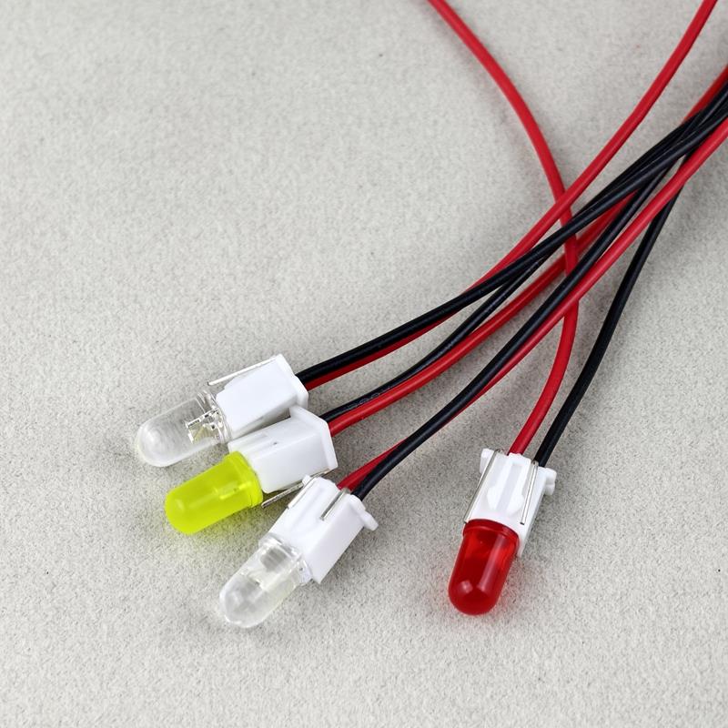 3v带线小灯泡小灯珠发光二极管led灯珠科学实验diy科技制作材料