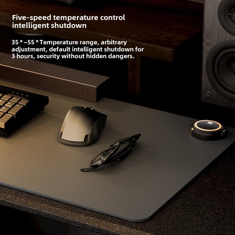 加热鼠标垫超大发热桌垫电脑桌面保暖手学生暖手电热暖桌垫控温