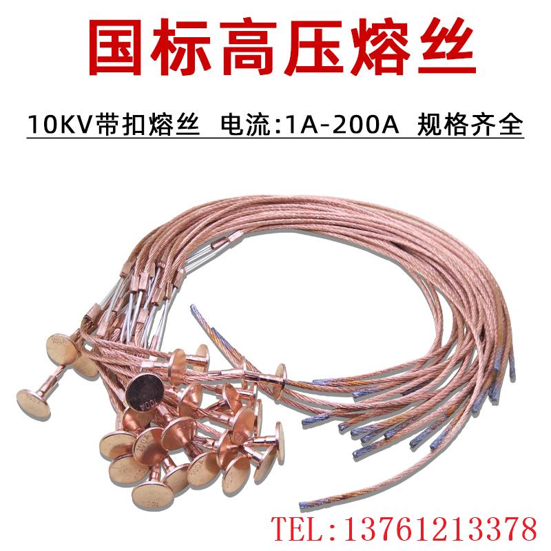 国标10KV高压熔丝1A3A5A10A15A20A25A30A40A50A-200A T型带扣熔丝