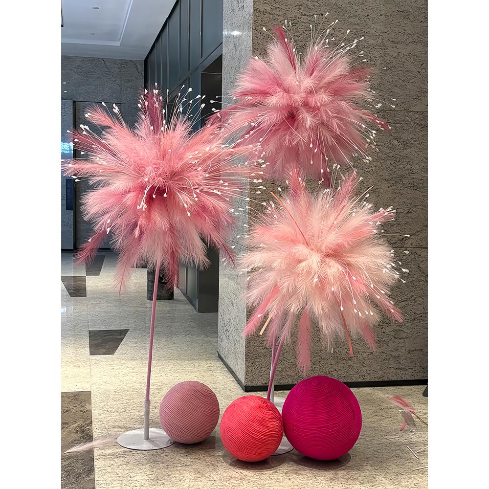 订婚拍照用氛围道具婚礼客厅布置用品结婚新房装饰多巴胺白日烟花