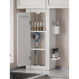 天然气管道遮挡装饰洞洞板燃气管道置物架燃气管道收纳柜管道遮挡