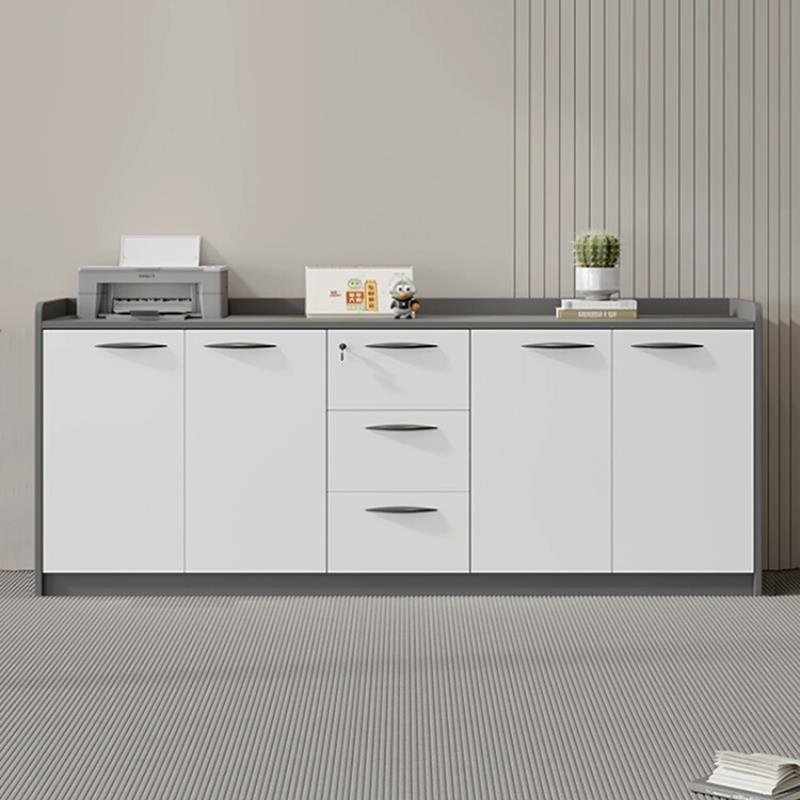 办公室茶水柜会议室柜子落地矮柜隔断办公桌侧柜置物复印机储物柜