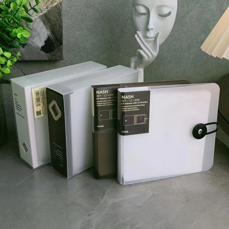 日式简约DVD光盘收纳册24片便携包车载办公司游戏专辑光碟CD收纳