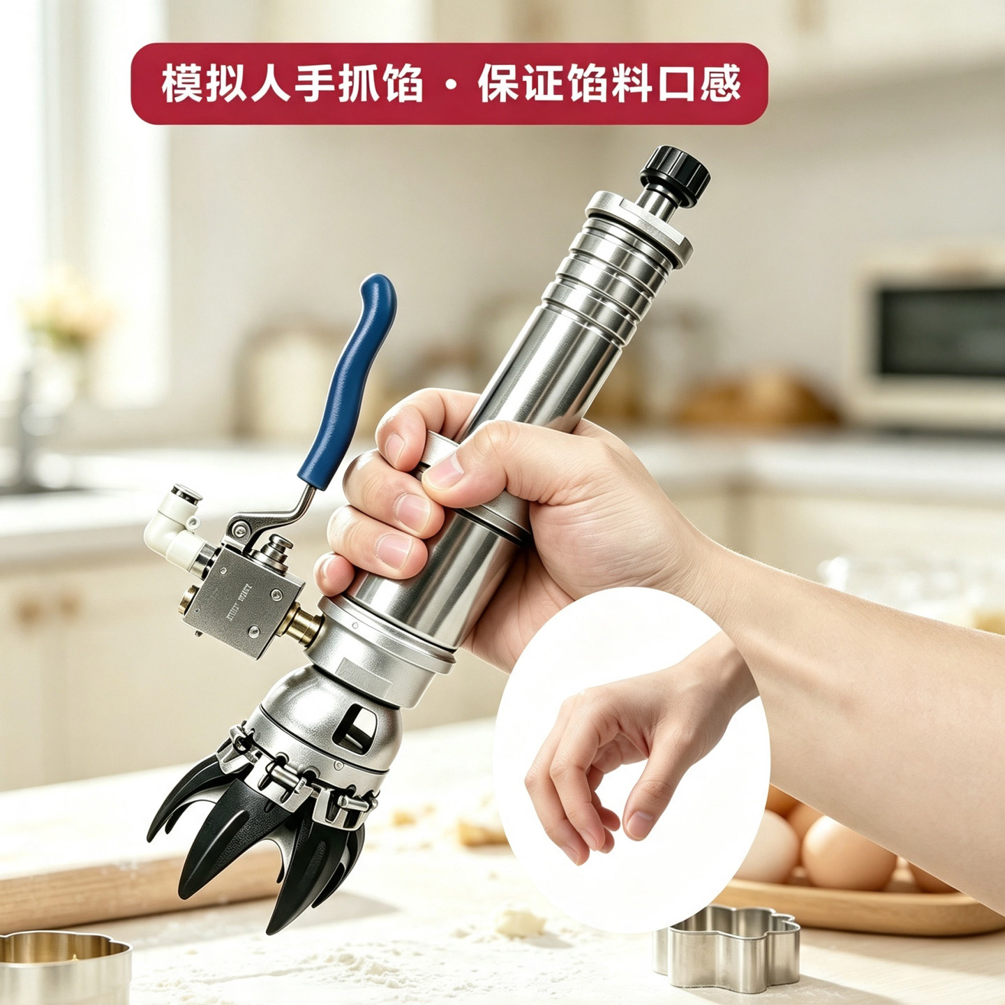 高速气动分馅器定量手控抓馅神器图片