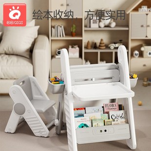 涂鸦收纳绘本积木桌三合一 儿童画板婴幼儿画画磁性可擦折叠支架式