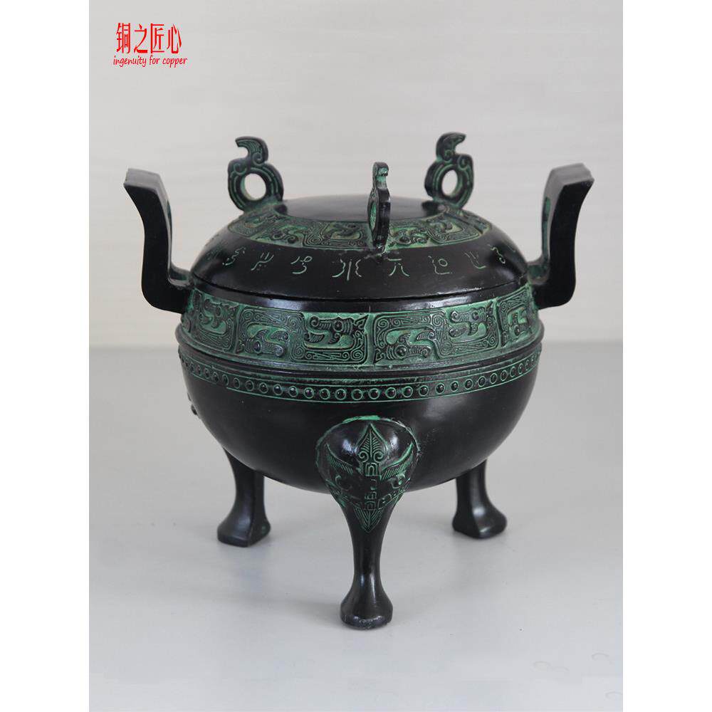 采购产品铜盖,龙纹鼎,双耳,三脚圆鼎,香炉,铭文鼎,银宝鼎,