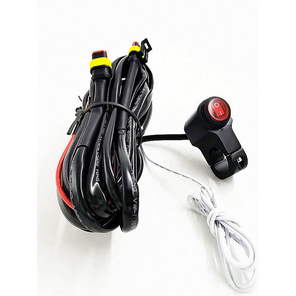 摩托车灯开关继电器线组铝合金手柄开关线防水防触电改装灯开关