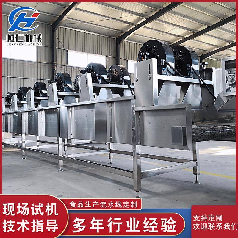 竹笋翻转式风干设备 包装袋表面除水风干机 花生沥水吹干设备