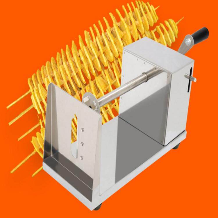 薯片切片机器不锈钢土豆机半自动薯片机手摇旋转薯塔机商用切片机