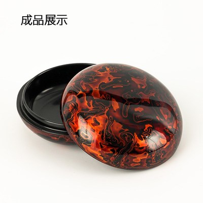 大漆生漆木胎印i泥盒香盒茶枣盒椴木艺术胎体DIY材料漆画材料白胚