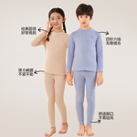 北吉熊10A抗菌儿童保暖内衣套装男女童秋衣秋裤绵羊毛+蚕丝秋冬季