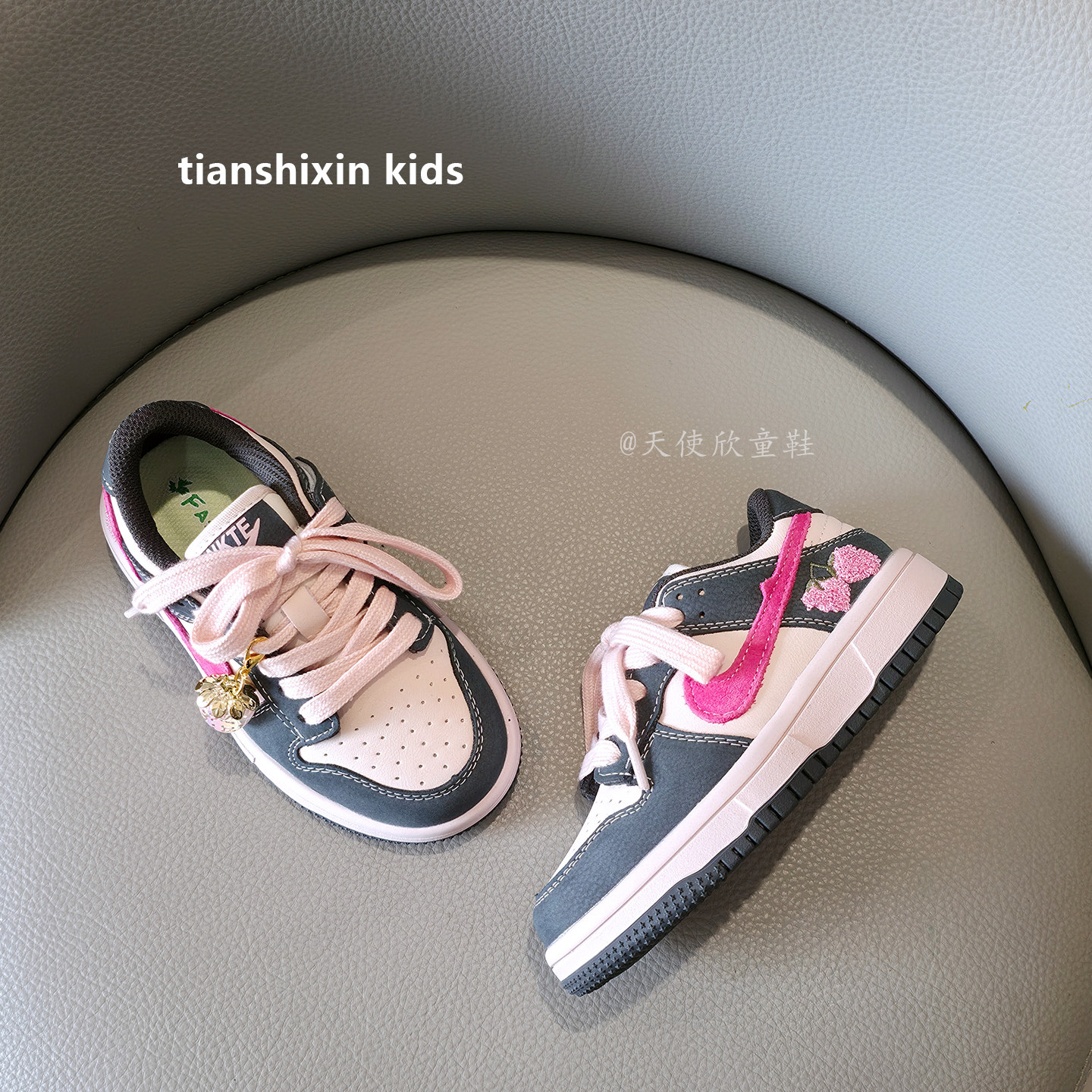 樱桃粉女童鞋子春秋款2026新款儿童板鞋低帮真皮休闲鞋亲子运动鞋,童鞋/婴儿鞋/亲子鞋,板鞋,淘宝优惠券,粉丝福利购,淘宝优惠卷