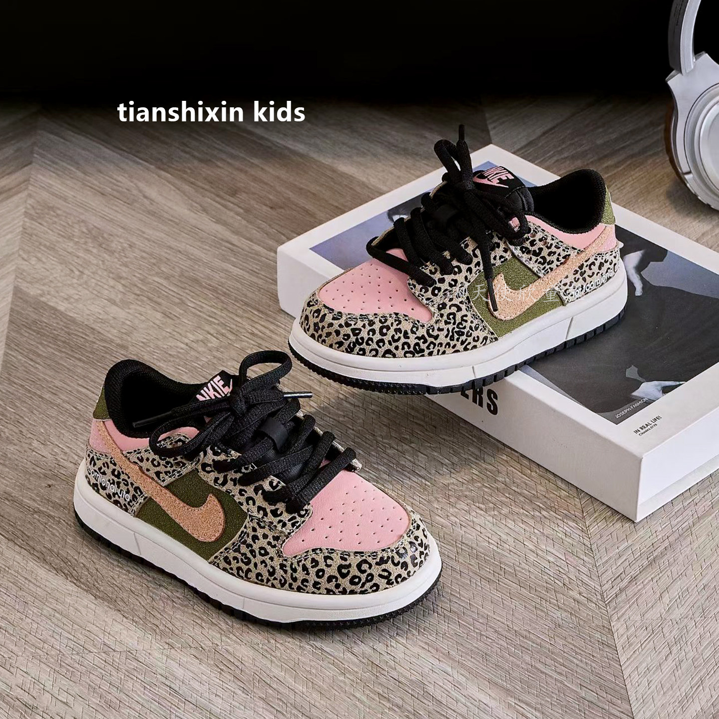 豹纹女童运动鞋真皮2025春秋新款儿童低帮粉色板鞋透气中大童鞋子,童鞋/婴儿鞋/亲子鞋,运动鞋,淘宝优惠券,粉丝福利购,淘宝优惠卷