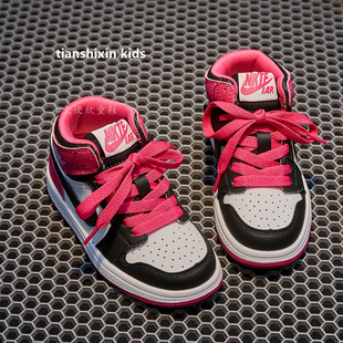 女童鞋子高帮夜光鞋2025新款秋冬红色儿童运动鞋中大童加绒二棉鞋