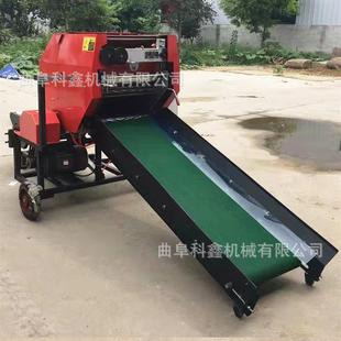 秸秆青储打捆包膜机各种青贮饲料液压压块机省人工自动切膜打包机
