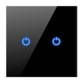 英式 86型13A无线触摸开关玻璃面板免布线轻触开关智能遥控随意贴