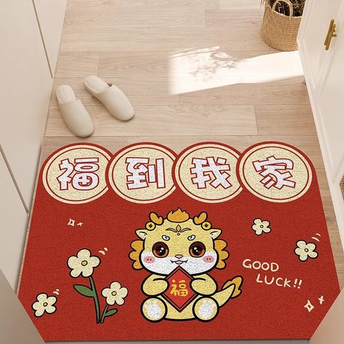2024新丝圈地垫入户门垫脚防滑进门口外子家用地毯可裁剪定制耐脏