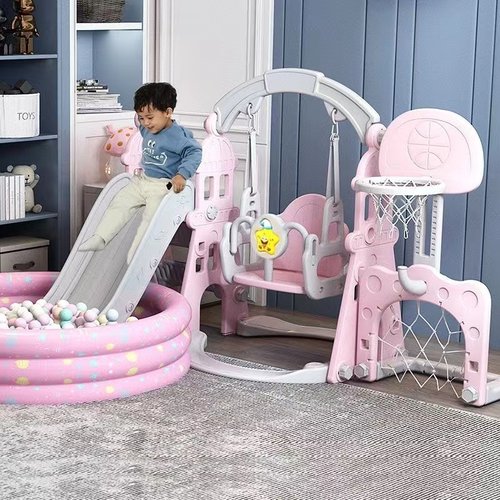 儿童滑滑梯室内家用小型宝宝折叠多功能小孩玩具家庭游乐场球池婴