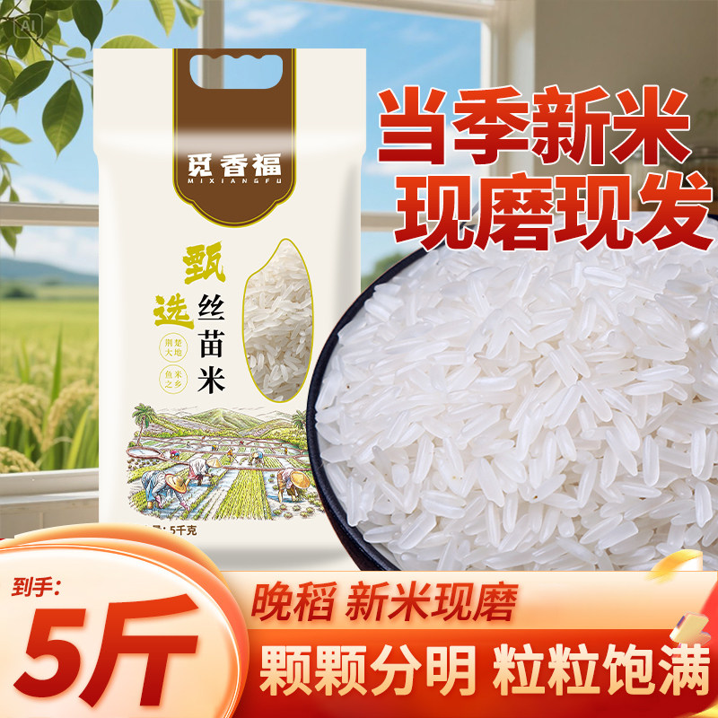农家自种2.5kg丝苗米猫牙米优质新米长粒香超长粒大米煲仔饭专用