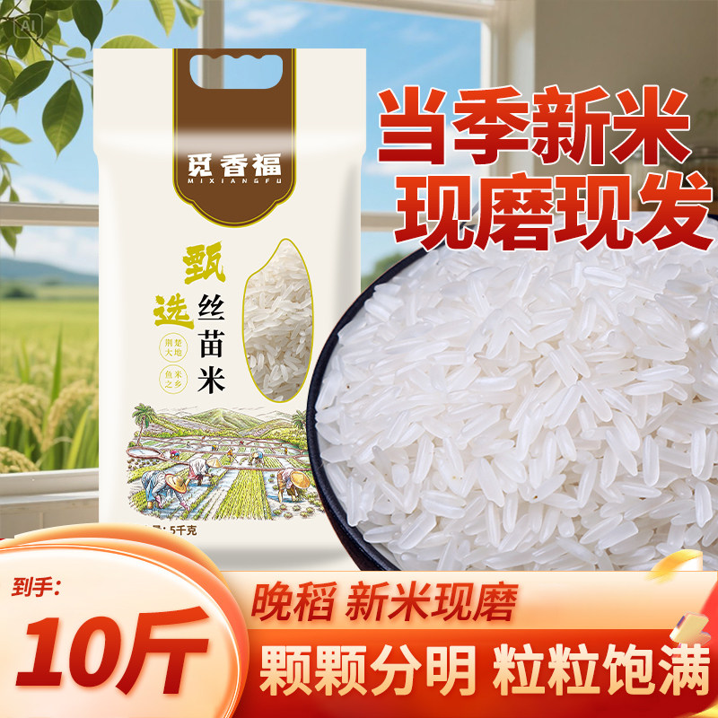 农家自种5kg丝苗米猫牙米优质新米长粒香超长粒大米煲仔饭专用