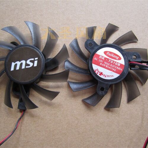 微星msi N210 Z240 显卡风扇 RK-7010B 直径6.5cm 孔距3.3cm
