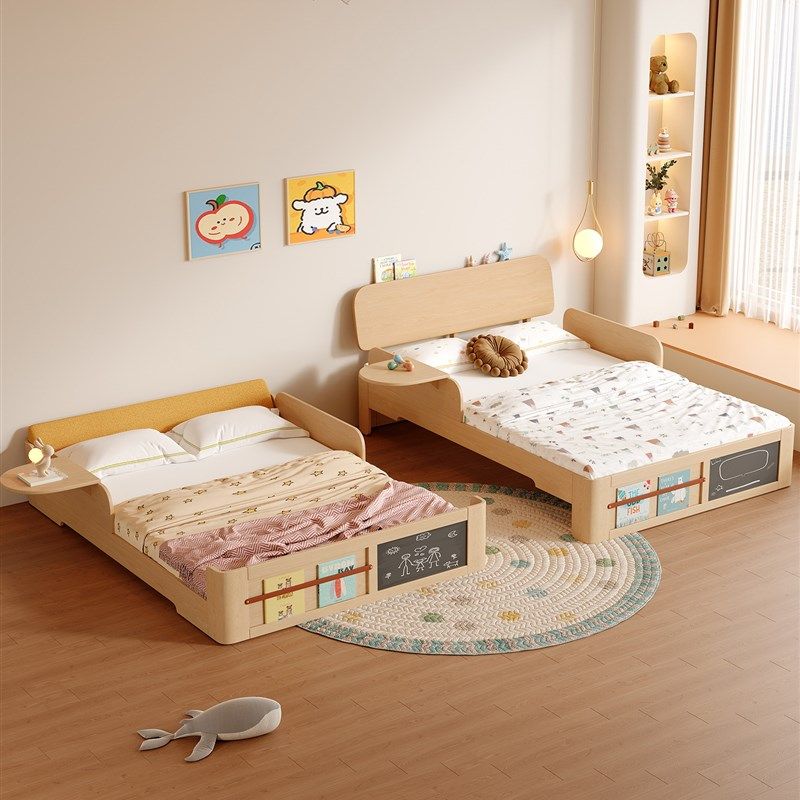 清晨森林黄油床全实木男孩卧室床女孩2025新款拼接地台床可变高床,住宅家具,儿童床/儿童抽拉床,淘宝优惠券,粉丝福利购,淘宝优惠卷