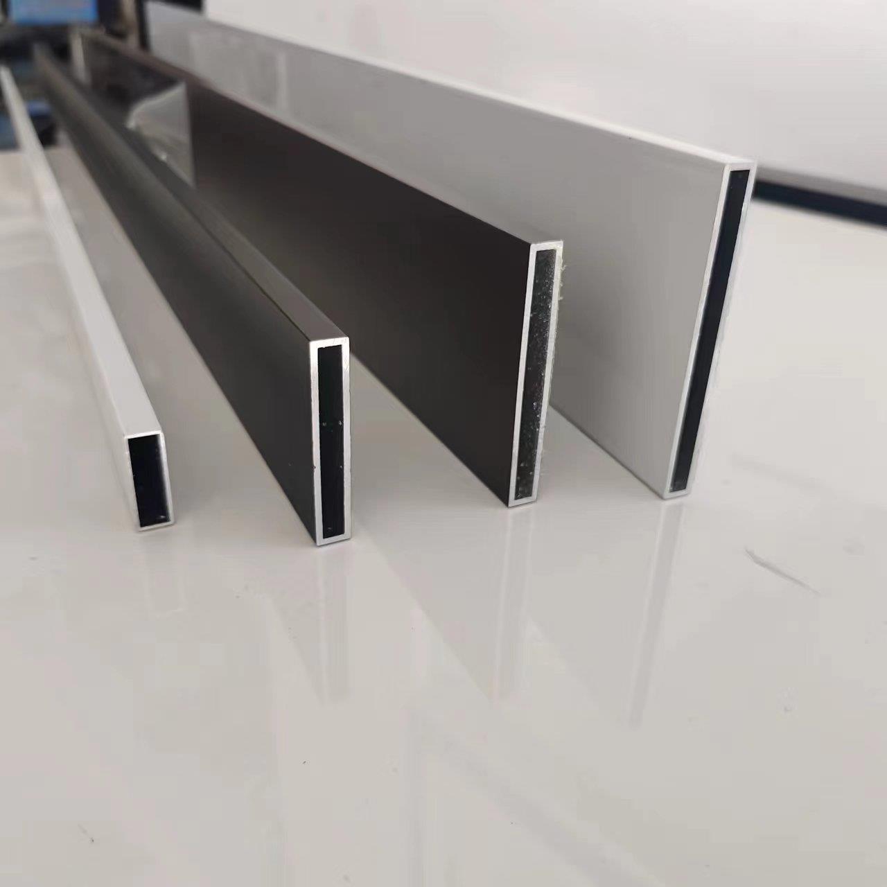 铝合金扁管10*30*40*50*60灰色白色咖啡色黑色铝合金方管矩形铝管