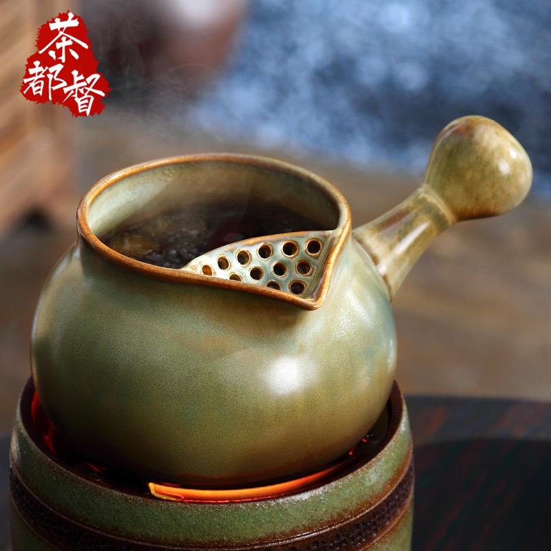 干 干烧罐罐茶烤奶茶柴烧侧把明火围炉煮茶锅下午茶陶壶养生老白