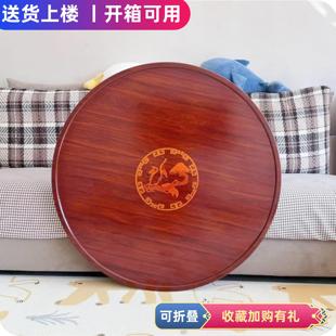 折叠桌榻榻米圆形小户型懒人韩式 韩式 飘窗家用朝鲜族精品炕几圆桌