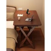 实木折叠书桌家用卧室床边桌电脑桌办公桌小户型靠墙学习写字桌子