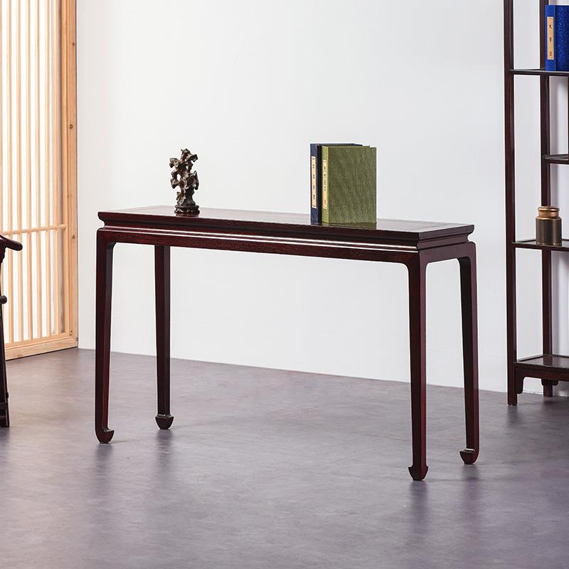 赞比亚血檀家具中式条案条几客厅实木香案供桌非洲小叶紫檀玄关桌