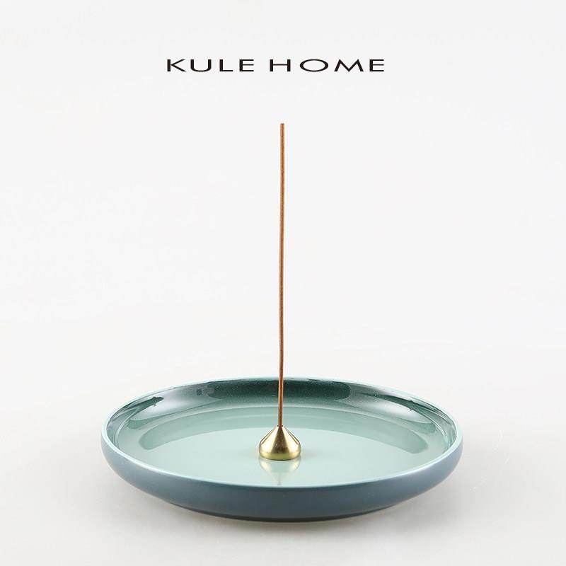 KULE HOME 简约陶瓷香插香托 托茶台摆件线 线沉香檀香陶瓷香炉蚊,家居饰品,香托/香盘/香座/香插,淘宝优惠券,粉丝福利购,淘宝优惠卷