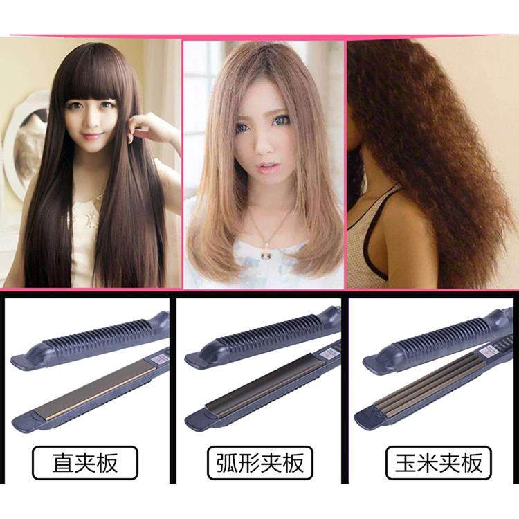 理发店夹板直发不伤发负离子直发器弧形夹玉米烫内扣夹空气刘海夹