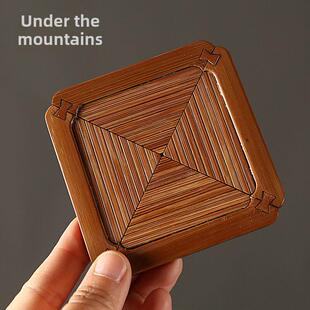 采购产品覆古竹杯垫,竹编织茶垫,竹六角形杯垫,家用茶杯架,茶