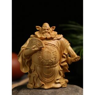 小叶黄杨木雕实木雕刻木质摆件手把件工艺品人物天师钟馗浩然正气